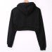 Fashion Women Sweatshirt 2019 Hot Sale Hoodies Solid Crop Hoodie Long Sleeve Jumper Hooded Pullover Coat Casual Sweatshirt Top