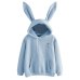 Feitong 2019 Harajuku Hoodies Women Long Sleeve Rabbit Embroidered Sweatshirt Pullover Autumn Lovely Rabbit Ears Jumper #L