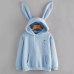 Feitong 2019 Harajuku Hoodies Women Long Sleeve Rabbit Embroidered Sweatshirt Pullover Autumn Lovely Rabbit Ears Jumper #L