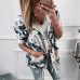 Female Sweatshirts 2019 Autumn Winter Fashion Floral Print Womens Hoodie Long Sleeve Zipper Hooded Sweatshirt Casual Outerwear