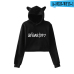 Frdun Tommy 2018 NEW Ariana Grande hot fashion so trend sala Cat Crop Top Women Hoodies Sweatshirts Sexy Kpop Harajuku Plus Size