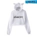 Frdun Tommy 2018 NEW Ariana Grande hot fashion so trend sala Cat Crop Top Women Hoodies Sweatshirts Sexy Kpop Harajuku Plus Size