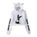 Frdun Tommy 2018 NEW Ariana Grande hot fashion so trend sala Cat Crop Top Women Hoodies Sweatshirts Sexy Kpop Harajuku Plus Size