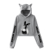 Frdun Tommy 2018 NEW Ariana Grande hot fashion so trend sala Cat Crop Top Women Hoodies Sweatshirts Sexy Kpop Harajuku Plus Size