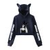 Frdun Tommy 2018 NEW Ariana Grande hot fashion so trend sala Cat Crop Top Women Hoodies Sweatshirts Sexy Kpop Harajuku Plus Size