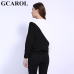 GCAROL 2019 Fall Winter Two Tone Colored Women Sweatshirt Casual Oversize Hoodies Elastic Cuff Stretch Active Wear Sport Tops