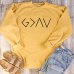 God Is Greater Than The Highs and Lows Women Sweatshirt Full Sleeve Believe Female Jesus Jumper Christian Pullover Drop Shipping