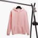 HEE GRAND 2019 Spring New Long Sleeves Flocking Hoodies Solid Girls' Pink Pullovers Hooded Tops Women Hooded Sweatshirts WWW1008