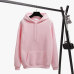 HEE GRAND 2019 Spring New Long Sleeves Flocking Hoodies Solid Girls' Pink Pullovers Hooded Tops Women Hooded Sweatshirts WWW1008