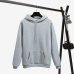 HEE GRAND 2019 Spring New Long Sleeves Flocking Hoodies Solid Girls' Pink Pullovers Hooded Tops Women Hooded Sweatshirts WWW1008