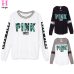 HIRIGIN 2018 Fashion Print letter Hoodies Women Round Neck Long Sleeve Sweatshirt Women Pullover Ladies Girls Tops Women Clothes