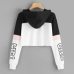 Harajuku Hoodies Sweatshirt Women Streetwear Letter Crop Top Hoodie 2018 Autumn Women Fashion Clothes Korean Moletom