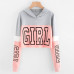 Harajuku Hoodies Sweatshirt Women Streetwear Letter Crop Top Hoodie 2018 Autumn Women Fashion Clothes Korean Moletom