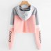 Harajuku Hoodies Sweatshirt Women Streetwear Letter Crop Top Hoodie 2018 Autumn Women Fashion Clothes Korean Moletom