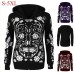 Harajuku Hoodies Sweatshirt Women Streetwear Skull Print Hoodie 2018 Autumn Women Fashion Clothes Kawaii Korean Moletom