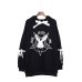 Harajuku Lolita Style Women Sweatshirt Rabbit Pentacle Print Lace Up Hoodies Casual Loose Long Sleeve Tracksuit hoodies women