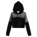 Harajuku Sweatshirt Hoodies Autumn 2018 Women Streetwear Mesh Patchwork Hoodie Clothes Cropped Tumblr Moletom Feminino