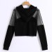 Harajuku Sweatshirt Hoodies Autumn 2018 Women Streetwear Mesh Patchwork Hoodie Clothes Cropped Tumblr Moletom Feminino