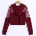 Harajuku Sweatshirt Hoodies Autumn 2018 Women Streetwear Mesh Patchwork Hoodie Clothes Cropped Tumblr Moletom Feminino