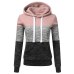 Hoodies Women Sweatshirts Fashion Womens Casual Hoodies Sweatshirt Patchwork Ladies Hooded Pullover Women Clothing Sweats Warm