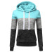 Hoodies Women Sweatshirts Fashion Womens Casual Hoodies Sweatshirt Patchwork Ladies Hooded Pullover Women Clothing Sweats Warm