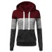 Hoodies Women Sweatshirts Fashion Womens Casual Hoodies Sweatshirt Patchwork Ladies Hooded Pullover Women Clothing Sweats Warm