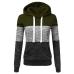 Hoodies Women Sweatshirts Fashion Womens Casual Hoodies Sweatshirt Patchwork Ladies Hooded Pullover Women Clothing Sweats Warm