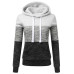 Hoodies Women Sweatshirts Fashion Womens Casual Hoodies Sweatshirt Patchwork Ladies Hooded Pullover Women Clothing Sweats Warm