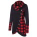 JAYCOSIN Winter women shirt button girl clothing Women Long Sleeve Plaid Turtleneck TartanTunic Sweatshirt female Pullover Tops