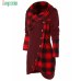 JAYCOSIN Winter women shirt button girl clothing Women Long Sleeve Plaid Turtleneck TartanTunic Sweatshirt female Pullover Tops