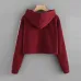 JAYCOSIN fashion cropped sweatshirt women Striped Long Sleeve Hoodie Sweatshirt Jumper Hooded Pullover Tops hoodies for women