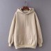 JXYSY hoodies women harajuku cotton hooded solid none pollovers regular oversize sweatshirt plus size tops