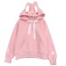 Kawaii Sweet Rabbit Ears Hooded Sweatshirt Women Harajuku Hoodies Loose Embroidery Cartoon Tracksuits Pullovers Moletom Plus XXL