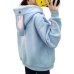 Kawaii Sweet Rabbit Ears Hooded Sweatshirt Women Harajuku Hoodies Loose Embroidery Cartoon Tracksuits Pullovers Moletom Plus XXL