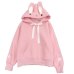 Kawaii Sweet Rabbit Ears Hooded Sweatshirt Women Harajuku Hoodies Loose Embroidery Cartoon Tracksuits Pullovers Moletom Plus XXL