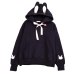 Kawaii Sweet Rabbit Ears Hooded Sweatshirt Women Harajuku Hoodies Loose Embroidery Cartoon Tracksuits Pullovers Moletom Plus XXL