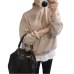 LASPERAL Winter Loose Fleece Thick Knit Sweatshirt Female Hooded Pullover Tops Women Hoodies Casual Female Clothes