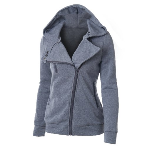 LITTHING Spring Zipper Warm Fashion Hoodies Women Long Sleeve Hoodies Jackets Hoody Jumper Overcoat Outwear Female Sweatshirts