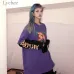 Lychee Vintage Fake 2 Pieces Character Letter Women Sweatshirt Hit Color O-Neck Long Sleeve Autumn Casual Loose Female Pullovers
