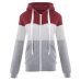 MONERFFI Sweatshirts Women Hoodies Long Sleeve Hoody Ladies Zipper Pocket Patchwork Hooded Sweatshirt Woman Baseball Jacket