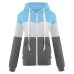 MONERFFI Sweatshirts Women Hoodies Long Sleeve Hoody Ladies Zipper Pocket Patchwork Hooded Sweatshirt Woman Baseball Jacket