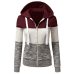 MONERFFI Sweatshirts Women Hoodies Long Sleeve Hoody Ladies Zipper Pocket Patchwork Hooded Sweatshirt Woman Baseball Jacket