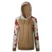 New Autumn Winter Casual Women Patchwork Striped Pullover Warm Long Sleeve Hoody Tops With Pockets Double Hood Hooded Sweatshirt