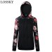 New Autumn Winter Casual Women Patchwork Striped Pullover Warm Long Sleeve Hoody Tops With Pockets Double Hood Hooded Sweatshirt