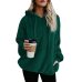 OEAK Women Fleece Hoodies 2018 Long Sleeve Hooded Pullover Sweatshirt Autumn Winter Warm Zipper Pocket Fur Coat Plus Size 5XL