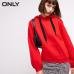 ONLY Women's autumn new letter embroidery  velvet Hoodie | 11839S511