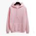 Oh Yes Letter Harajuku Casual Coat Two Layers Hat 2019 Winter Fleece Pink Pullover Thick Loose Women Hoodies Sweatshirt Female