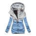 Oversize Double Hooded Sweatshirt Women Long Sleeve Autumn Spring Coat Patchwork Pocket Zipper Hoodie Plus size 3XL 4XL 5XL