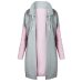 Oversized Women Irregular Hem Tie Collar Coat Casual Knitted Patchwork Female Zip-up Sweatshirts Fashion Outwear Streetwear