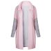 Oversized Women Irregular Hem Tie Collar Coat Casual Knitted Patchwork Female Zip-up Sweatshirts Fashion Outwear Streetwear